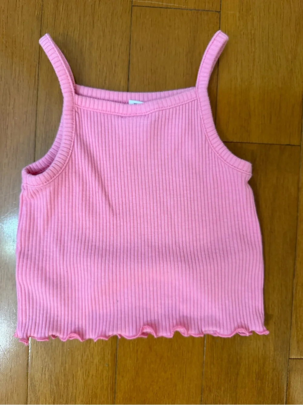 Old Navy Baby Girl 3-6 Mo Pink Ribbed Tank - Cropped Sleeveless Cami